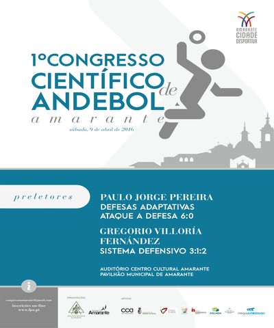 Cartaz I Congresso Científico de Andebol de Amarante