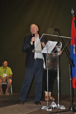 Presidente da FAP, Ulisses Pereira, no encerramento do Maia Handball Cup 2014