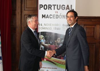 Conferência de Imprensa em Espinho - apresentação Portugal - Macedónia