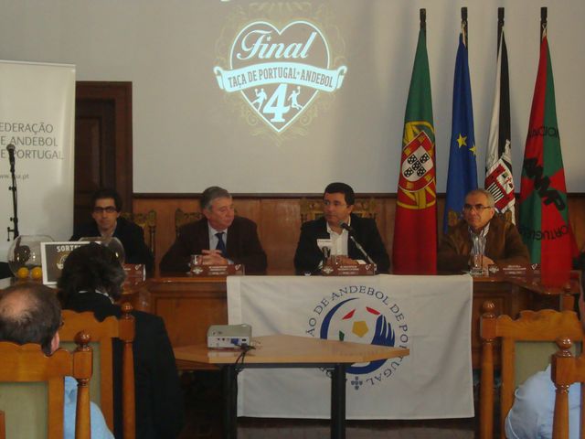 Sorteio da Final Four da Taça de Portugal Seniores Masculinos - Luis Pacheco, Dr. Ulisses Pereira, Dr. Jorge Botelho e João Estrela
