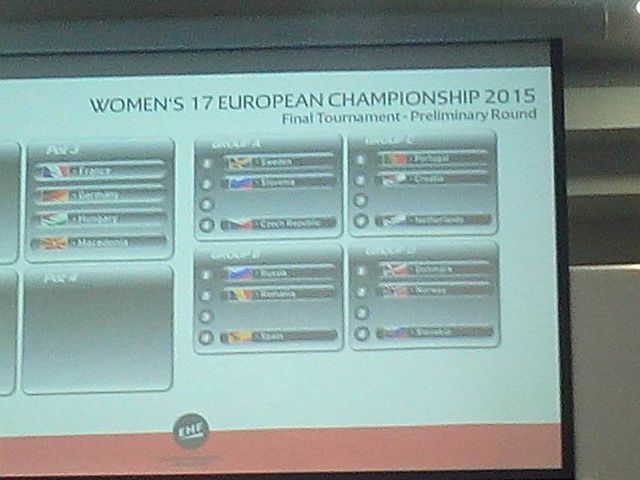 sorteio Campeonato da Europa Sub17 Femininos Macedónia 2015