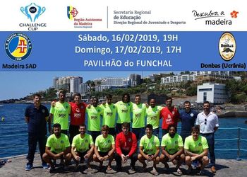 Cartaz Madeira Sad - Donbas - Challenge Cup Masculina - 1/8 Final